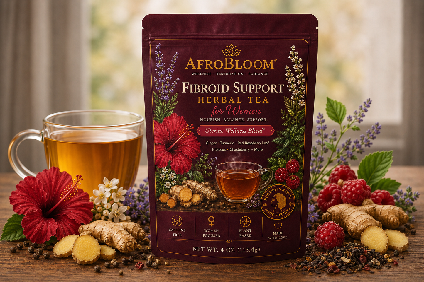 AfroBloom Fibroid Support Tea Blend